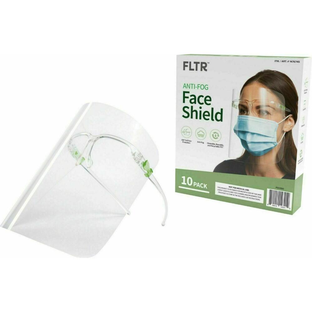 FLTR Pure Protection Anti-Fog Face Shields 10-pack Barrier Comfort Lot of 3 - Picture 10 of 12